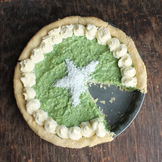 Kale Coconut Cream Pie - Recipe photo by veggie desserts