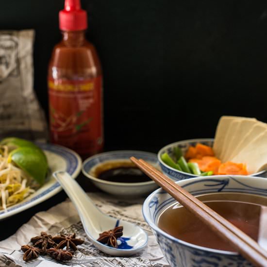 Vegan, mixed vegetable and tofu pho - Recipe photo by rhiannonveganmelbourne