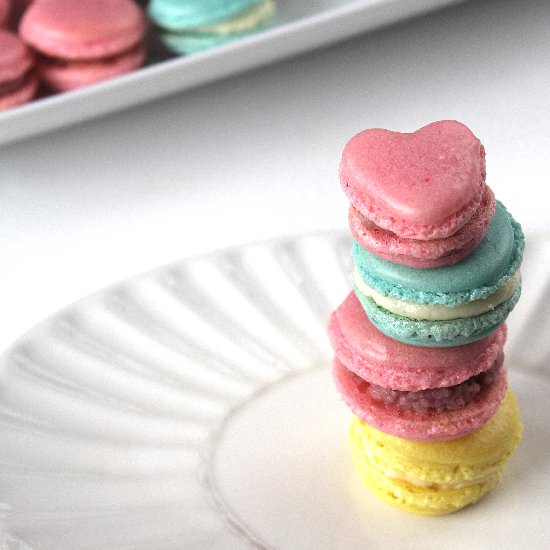Valentine's Macarons - Recipe photo by The Gumdrop Button