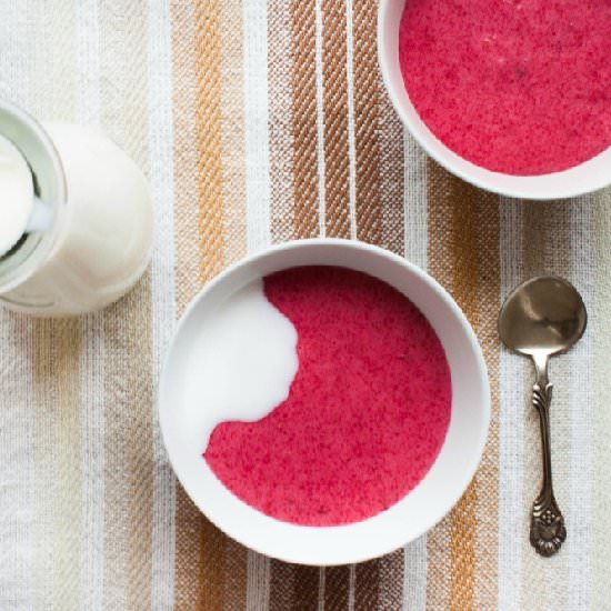 Whipped Lindonberry Porridge - Recipe photo by myblueandwhitekitchen