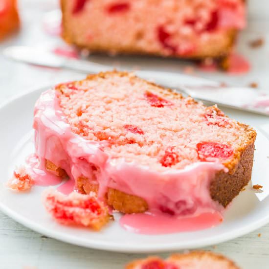 Cherry Bread w/ Cherry-Almond Glaze - Recipe photo by Averie
