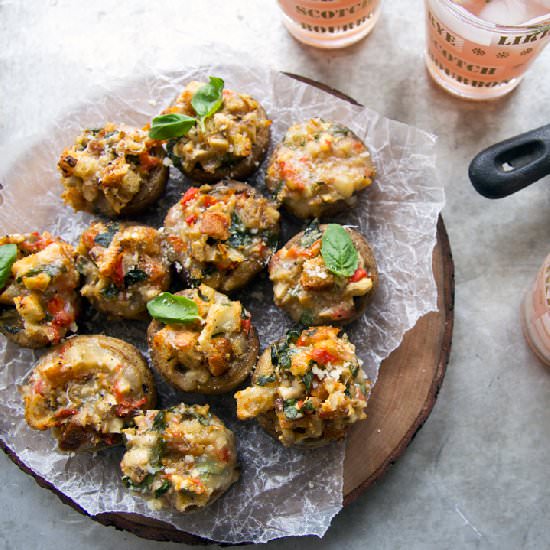 Bruschetta Stuffed Mushrooms - Recipe photo by WisconsinCheese