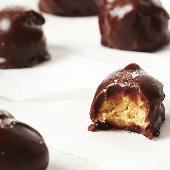 Chocolate Peanut Butter Balls - Recipe photo by Sweet Potato Chronicles