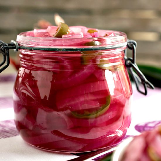 Pickled Red Onions - Recipe photo by a family feast