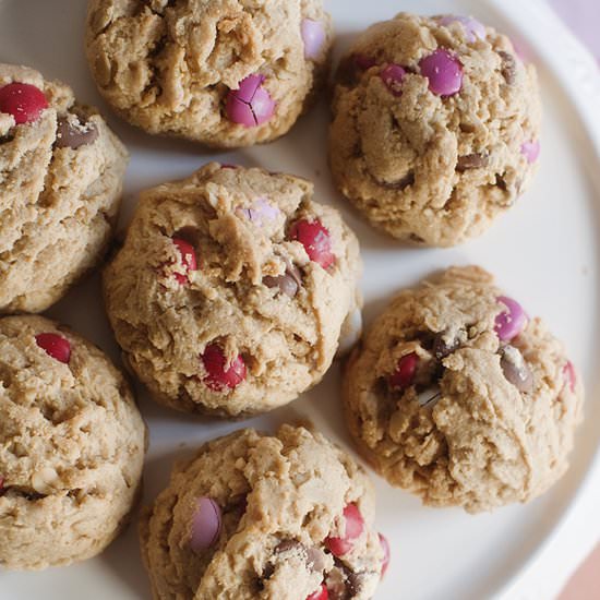Pink & Red Monster Cookies - Recipe photo by pretty plain janes