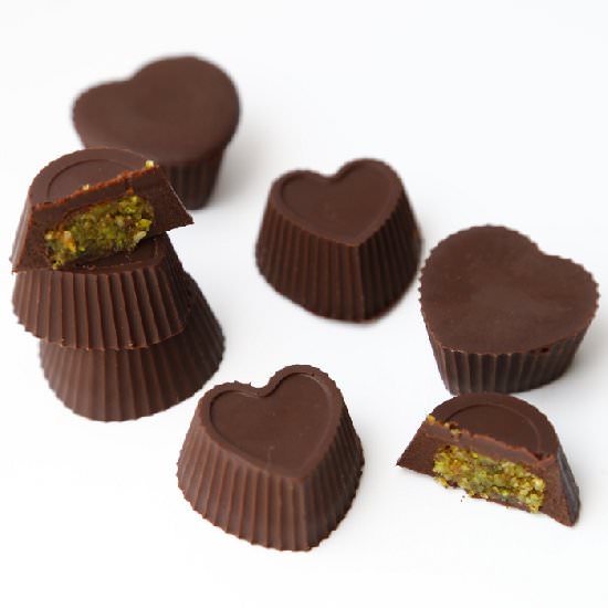 Chocolates with Pistachio & Orange - Recipe photo by blanblan