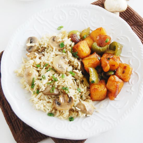 Mushroom fried rice - Recipe photo by 7aumsuvai