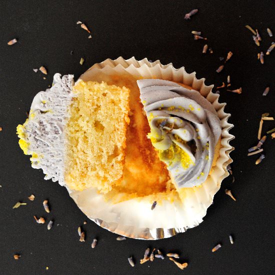 Honey Lemon Lavender Cupcakes - Recipe photo by deflouredbaker
