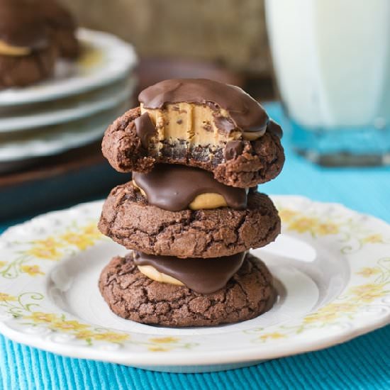 Buckeye Brownie Cookies - Recipe photo by tastesoflizzyt