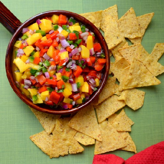 Mango Salsa - Recipe photo by Happily Spiced