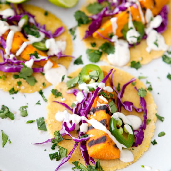 Grilled Sweet Potato Tacos - Recipe photo by a house in the hills