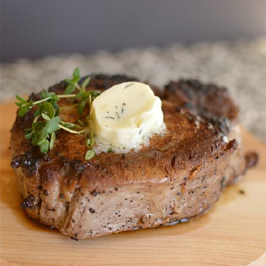 Herbed Butter Tenderloin Steak - Recipe photo by littledairyontheprairie