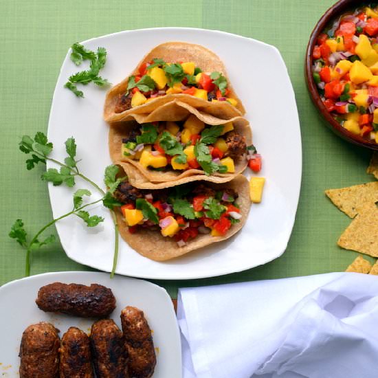 Homemade Chorizo and Tacos - Recipe photo by Happily Spiced