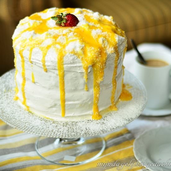 Orange Coconut Marshmallow Cake - Recipe photo by olgalina