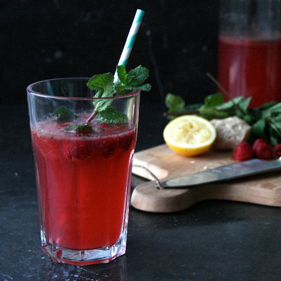 Raspberry Lemonade - Recipe photo by herbsandco