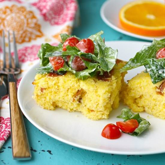 GF BLT Cornbread Sandwiches - Recipe photo by SheKnows Food Editor