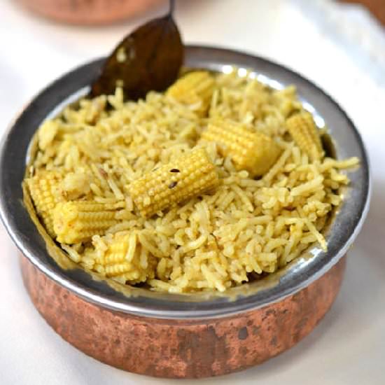 Babycorn Biryani | Pilaf - Recipe photo by Indian Khana