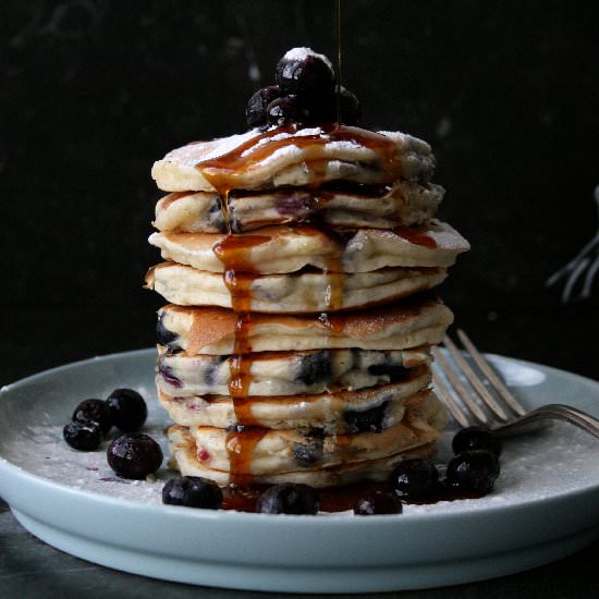 Blueberry Pancakes - Recipe photo by herbsandco