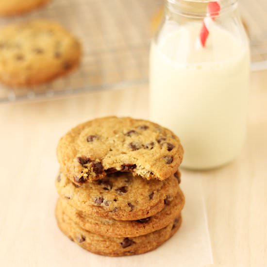Chewy Vegan Chocolate Chip Cookies - Recipe photo by savoringspoon