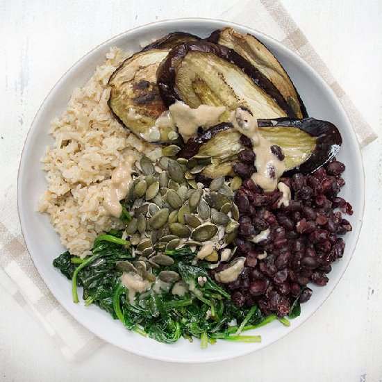 Roasted Eggpant and Tahini Bowl - Recipe photo by deliciouslyella