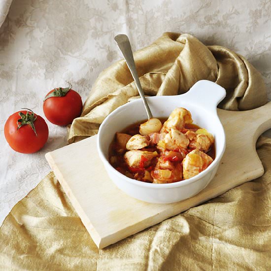 Hot Chicken Stew with Bacon - Recipe photo by MeLia