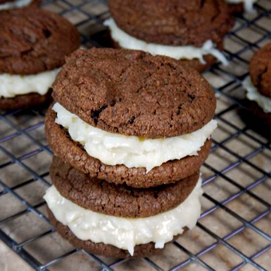 Coconut Candy Sandwich Cookies - Recipe photo by FrostingandaSmile