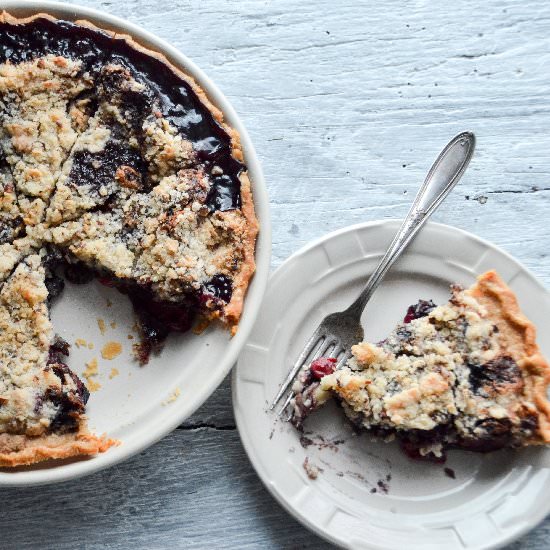 Cherry-Blueberry Pie - Recipe photo by Sew a Fine Seam