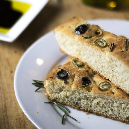 Herb & Olive Focaccia - Recipe photo by Stiers Aesthetic