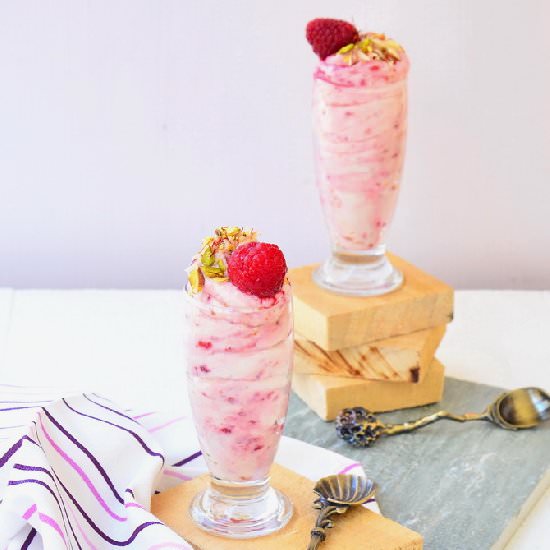 Raspberry-Orange Shrikhand - Recipe photo by cubesnjuliennes