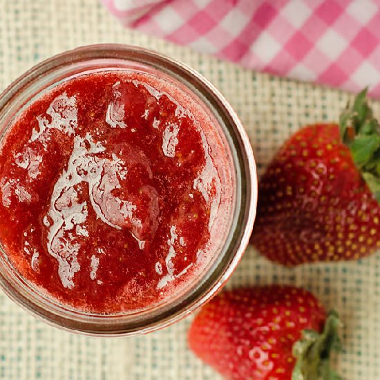 Quick Strawberry Jam - Recipe photo by craftymom