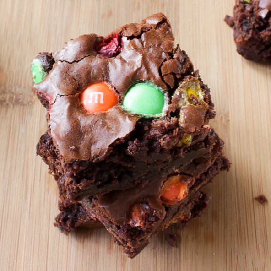Double Chocolate M&M Brownies - Recipe photo by jessicainthekitchen