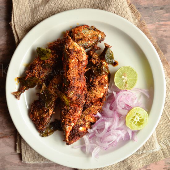 Karnataka style Mackerel fry - Recipe photo by Kurryleaves