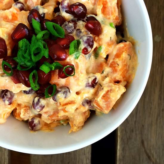 Pomegranate Sweet Potato Salad - Recipe photo by mindovermunch