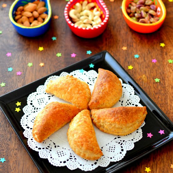 Gujiya: Baked Coconut Turnovers - Recipe photo by spiceinthecity