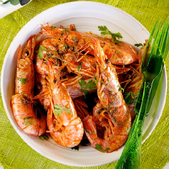 Quick and Easy Garlic-Cognac Shrimp - Recipe photo by SheKnows Food Editor
