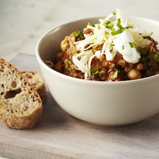 Chickpea Chili - Recipe photo by Sweet Potato Chronicles
