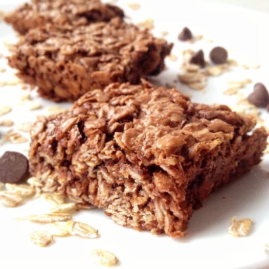 Double Chocolate Oat Bars - Recipe photo by WillBakeforBooks