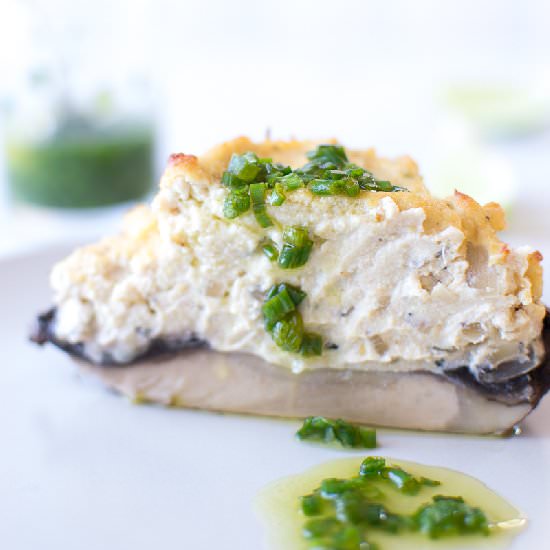 Baked Portobellos with Ricotta - Recipe photo by kitchentonirvana.com