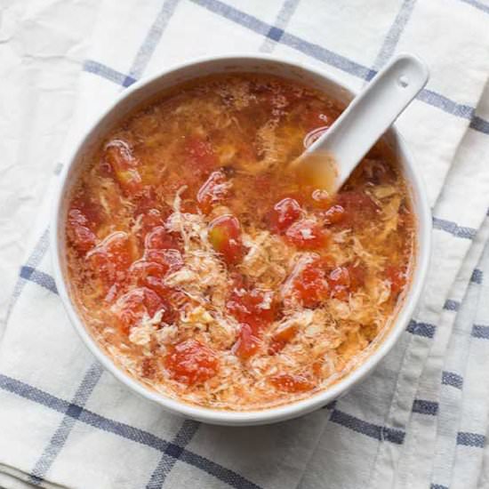 Tomato & Egg Drop Soup - Recipe photo by pancakeprincess