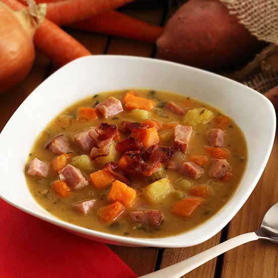 Ham & Sweet Potato Soup - Recipe photo by Paleo Newbie
