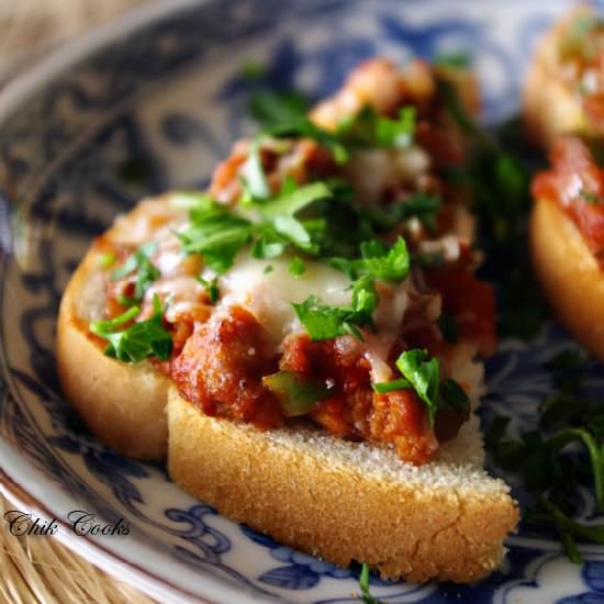 Open Faced Italian Sausage Melts - Recipe photo by dixie chik cooks