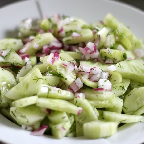 Cucumber Salad with Fresh Dill - Recipe photo by thecookiewriter
