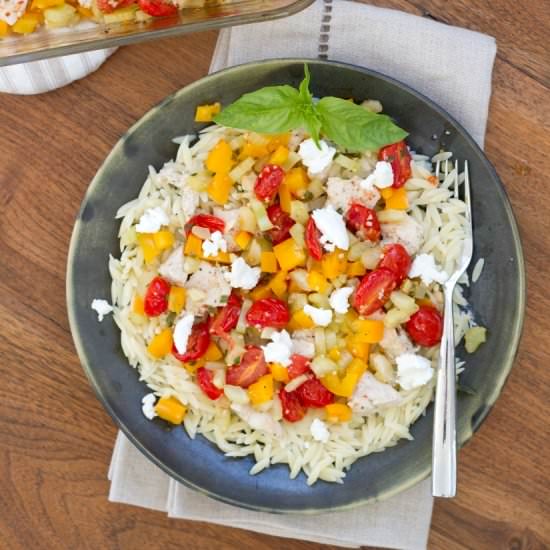 Roasted Chicken Orzo Salad - Recipe photo by prettylittledishes