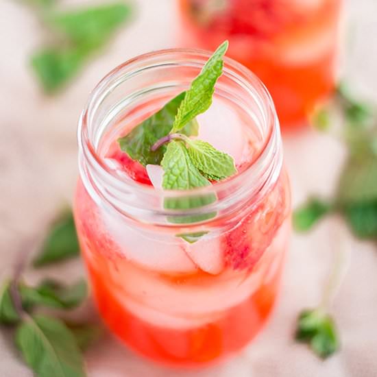 Strawberry Mint Lemonade - Recipe photo by asweetpeachef