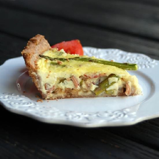 Asparagus and Bacon Quiche - Recipe photo by loveandduckfat