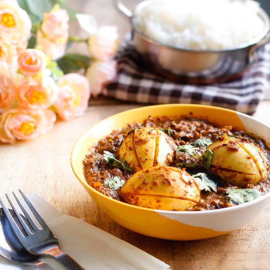 Spicy Egg Masala - Recipe photo by Akila