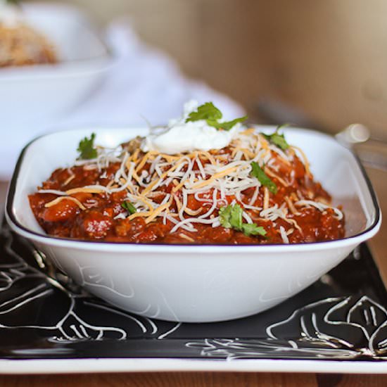 Chocolate Chili - Recipe photo by Dash of Reality