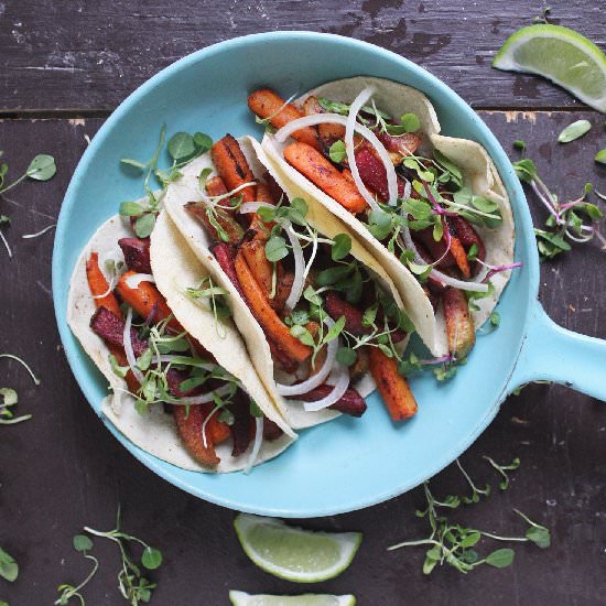 Roasted Root Vegetable Fajitas - Recipe photo by withfoodandlove