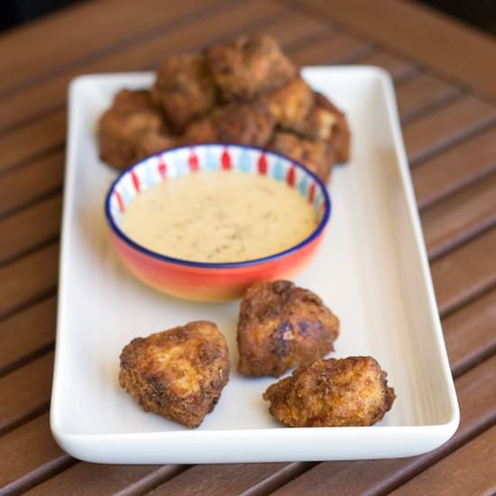 Barbecued Chicken Nuggets & Aioli - Recipe photo by bbqlikeitshot