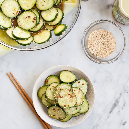Asian Cucumer Salad - Recipe photo by jchongstudio